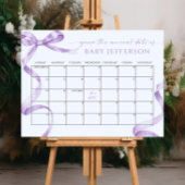 Lavender Bow Baby Showrate Terminkalender Poster
