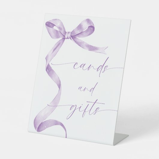 Lavender Bow Cards und Geschenke Sockelschild (Vorderseite)