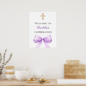 Lavender bow Confirmation welcome Poster (Küche)