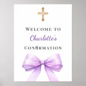 Lavender bow Confirmation welcome Poster (Vorne)