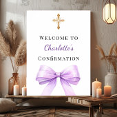 Lavender bow Confirmation welcome Poster