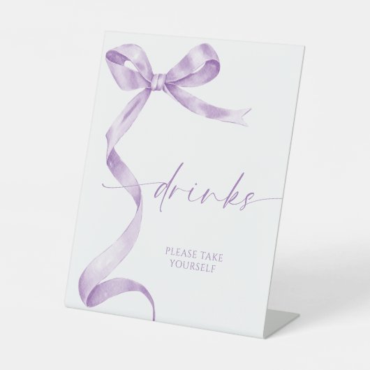 Lavender Bow Drinks Sockelschild (Vorderseite)