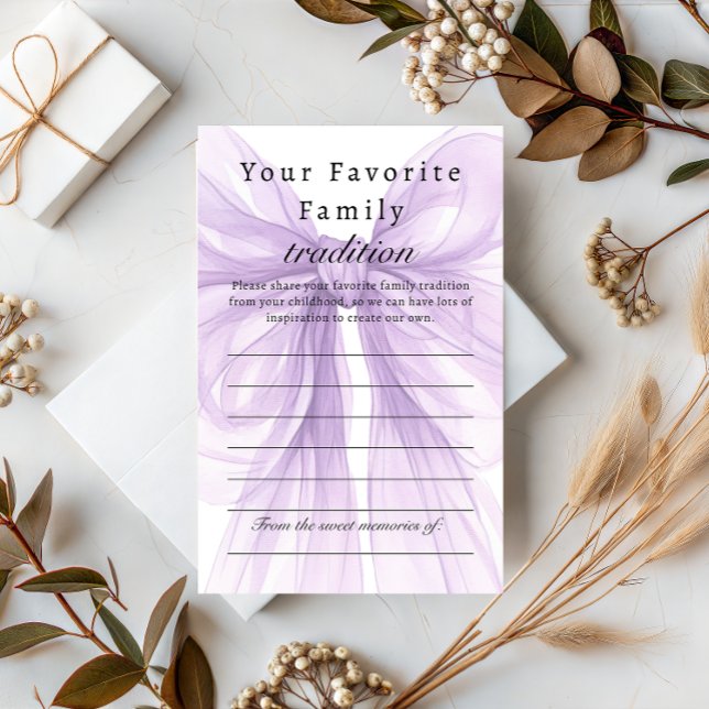 Lavender Bow Family Tradition Keepsake (Von Creator hochgeladen)