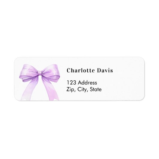 Lavender bow return address  (Vorne)