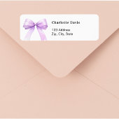 Lavender bow return address