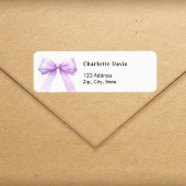 Lavender bow return address