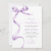 Lavender Bow Sweet 16 Geburtstag Einladung (Vorderseite)