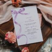 Lavender Bow Sweet 16 Geburtstag Einladung