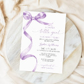 Lavender Bow Sweet Little Girl Baby Dusche Einladung