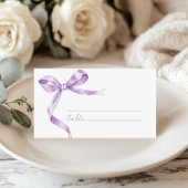 Lavender Bow Wedding Platzkarte