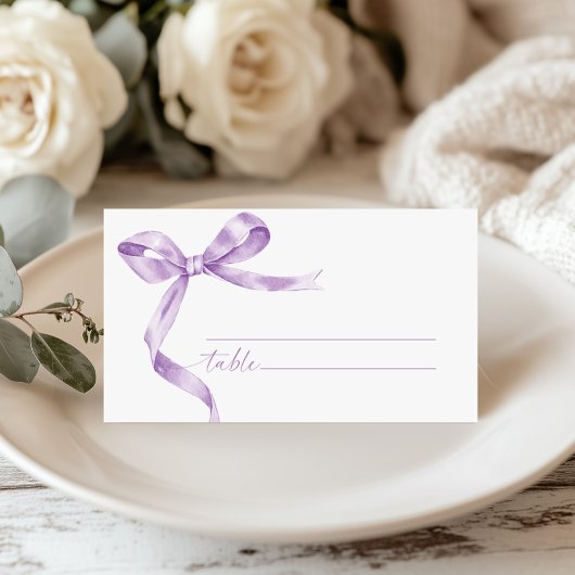 Lavender Bow Wedding Platzkarte