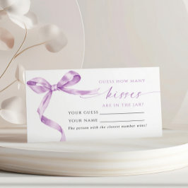 Lavender Bow Wie viele Kisses Showspielkarte Platzkarte