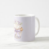 Lavender Bow Wildflower Love Cupcake Kaffeetasse (VorderseiteRechts)