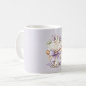 Lavender Bow Wildflower Love Cupcake Kaffeetasse (Vorderseite Links)