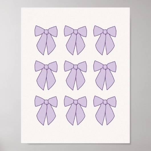 Lavender Bows Kokette Poster (Vorne)