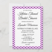 Lavender Brautparty Black Polka Dots and Bows (Vorderseite)