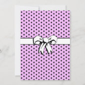 Lavender Brautparty Black Polka Dots and Bows (Rückseite)