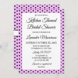 Lavender Brautparty Black Polka Dots and Bows