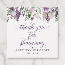 Lavender Brautparty Favor Tag