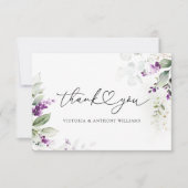 Lavender Brautparty Flat Danke Karten (Vorderseite)