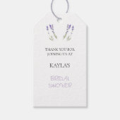 Lavender Brautparty Gefälligungstags Geschenkanhänger (Vorderseite)