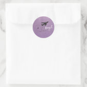 Lavender Brazil Passport Runder Aufkleber (Tasche)