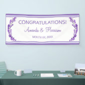 Lavender Breeze Floral Wedding Banner (Messe)