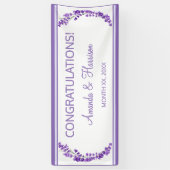 Lavender Breeze Floral Wedding Banner (Vertikal)