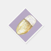 Lavender Bridal Brunch & Bubbly Showcocktail Serviette (Ecke)