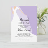 Lavender Bridal Dusche Einladungen Gown and Veil (Stehend Vorderseite)