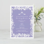 Lavender Bridal Dusche Einladungen - Moderne (Stehend Vorderseite)