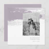 Lavender Bride Foto Square Brautparty Einladung (Vorne/Hinten)