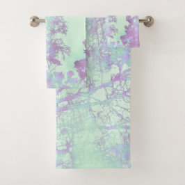 Lavender Broadleaf Mist Badhandtuch Set