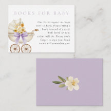 Lavender Bücher für Baby-Karte | Vintage Kinderwag