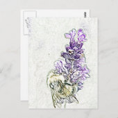 Lavender Bumblebee Pencil Postkarte (Vorne/Hinten)
