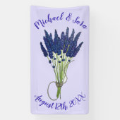 Lavender Bunch Garden Party Wedding Brautparty Banner (Vertikal)