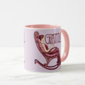 Lavender Burgundy Affirmation Meditation Mug Tasse (VorderseiteRechts)