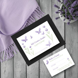 Lavender Business Branding Empfehlungskarte