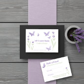 Lavender Business Branding Empfehlungskarte