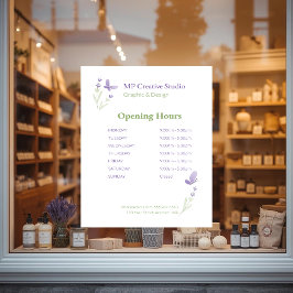 Lavender Business Branding Fensteraufkleber
