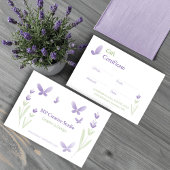 Lavender Business Branding Gift Certificate Dankeskarte