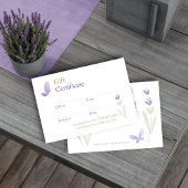 Lavender Business Branding Gift Certificate Dankeskarte
