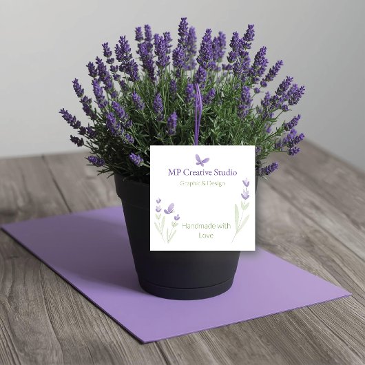 Lavender Business Branding Hang Tag Geschenkanhänger
