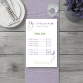 Lavender Business Branding Price List Flyer