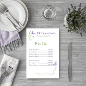 Lavender Business Branding Price List Flyer