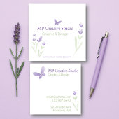 Lavender Business Branding Quadratische Visitenkarte