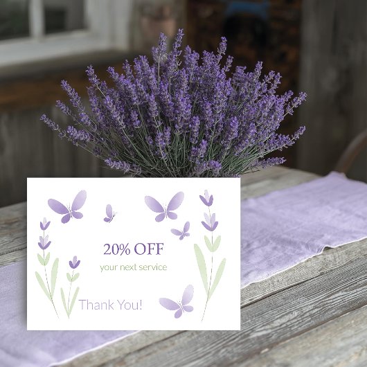 Lavender Business Branding Rabattkarte