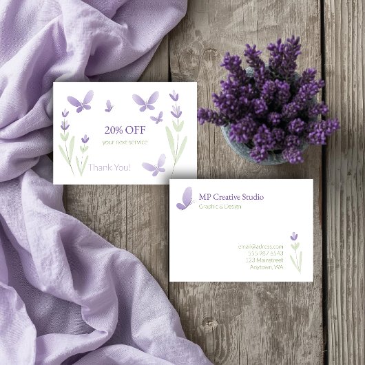 Lavender Business Branding Rabattkarte
