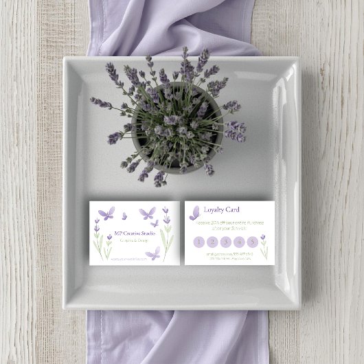 Lavender Business Branding Treuekarte