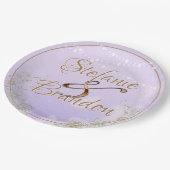 Lavender Butterflies Pappteller (Schrägansicht)